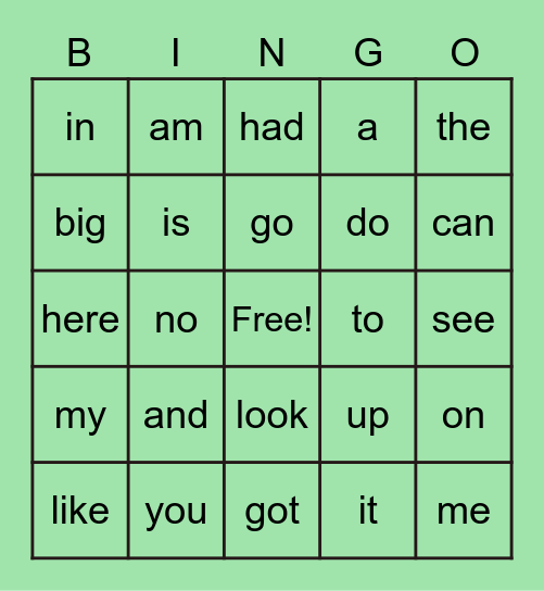 Ball Words Bingo! Bingo Card