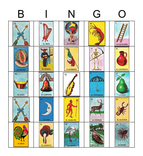LOTERIA Bingo Card