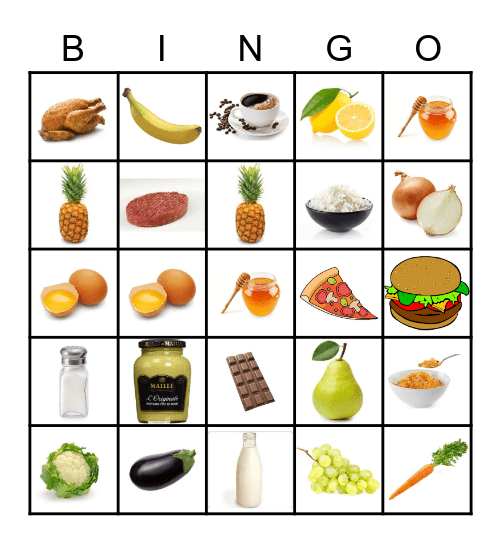 FOOD Bingo Card