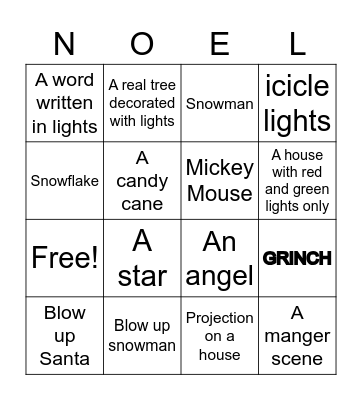 Christmas BINGO Card