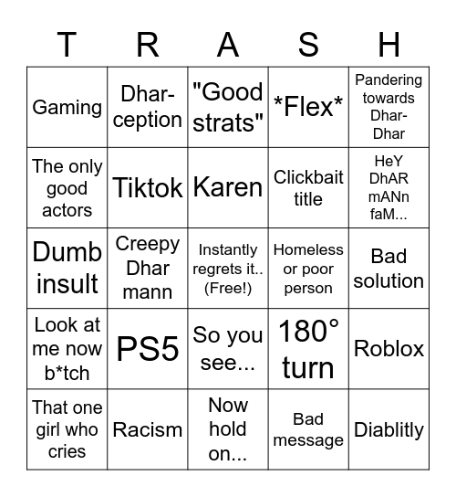 Dhar mann Bingo Card