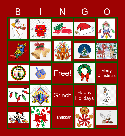 Holiday Bingo Card