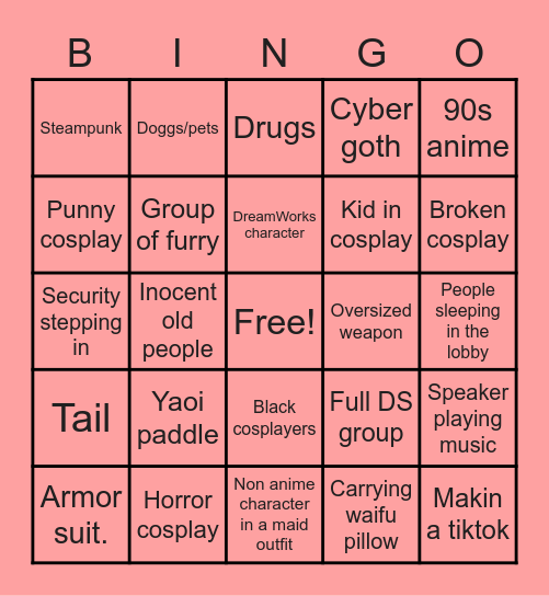 Convention BINGO Card