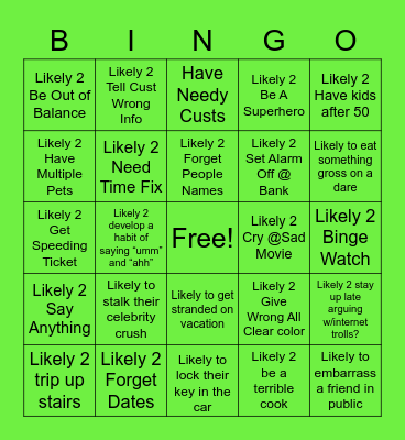 ETX Xmas Party 2021 Bingo Card
