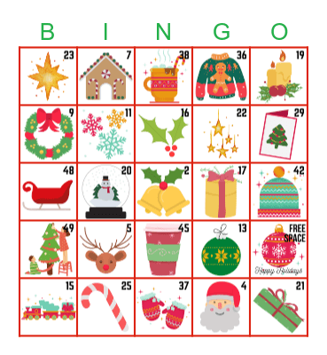 Visma.net Xmas Bingo! Bingo Card