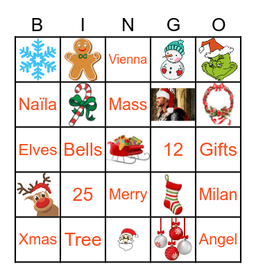 ORIGINAL 6 - CHRISTMAS BINGO Card