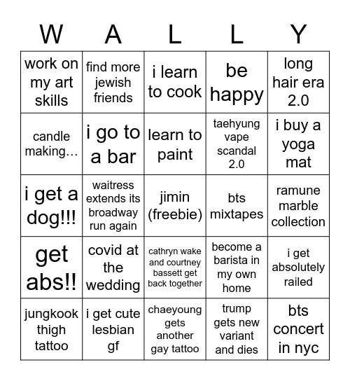 covid junior year predictions Bingo Card