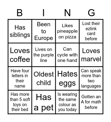 BINGO Card