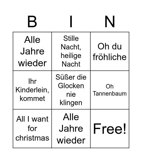 Bingo Card