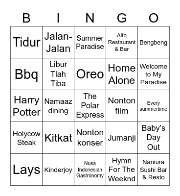 Bingo Card