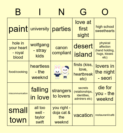 HYUNHO Bingo Card