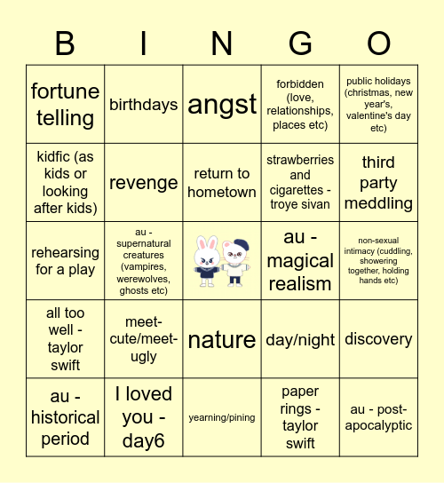 HYUNHO Bingo Card