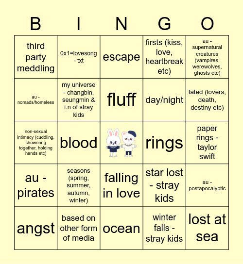 HYUNHO Bingo Card