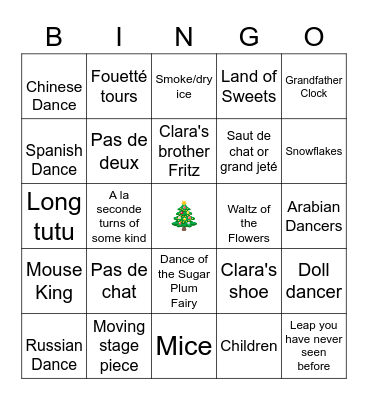 Lynn’s Nutcracker Bingo!! Bingo Card