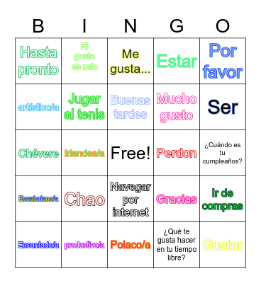 Jayden P. Paucar Bingo Card