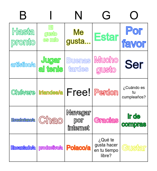 Jayden P. Paucar Bingo Card