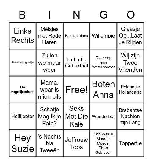 Carnaval Bingo Card