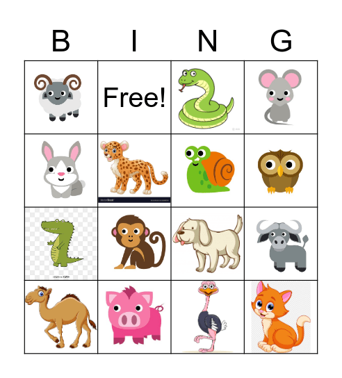 บิงโก สัตว์แสนสนุก Bingo Card