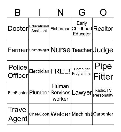 Careers! Bingo Card