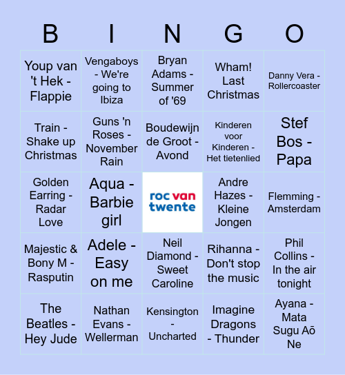 Muziekbingo Sport & Bewegen niveau 3 Bingo Card