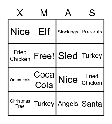 Christmas Bingo Card
