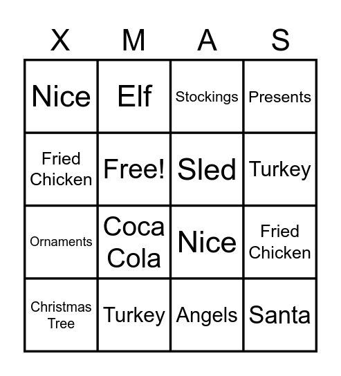 Christmas Bingo Card