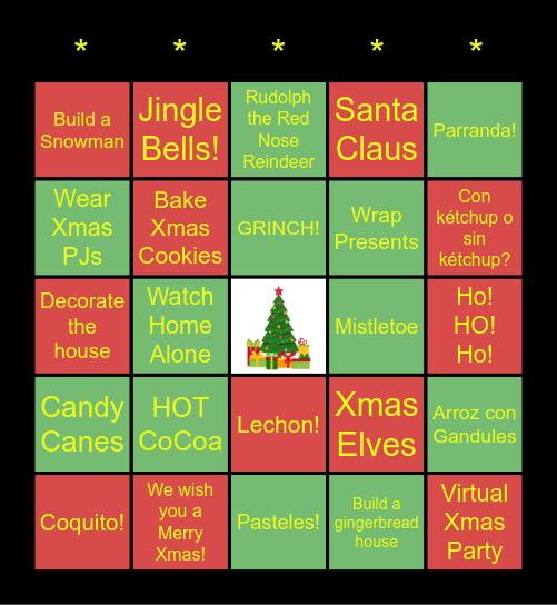 Merry Christmas!!! Bingo Card
