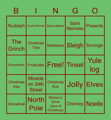 FK Christmas Bingo Card