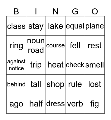 SLCSB Sight Words 3.1 Bingo Card