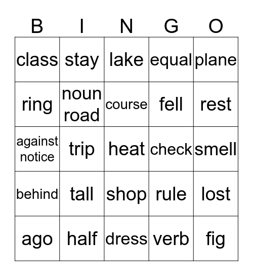 SLCSB Sight Words 3.1 Bingo Card