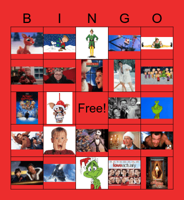 Christmas Movie Bingo! Bingo Card