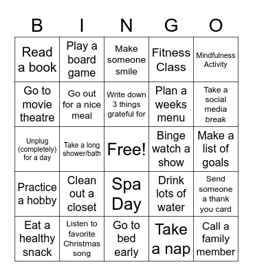 Techbusters-Holiday Challenge Bingo Card