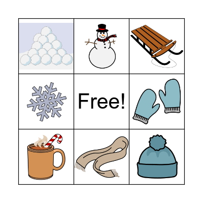 WINTER FUN Bingo Card