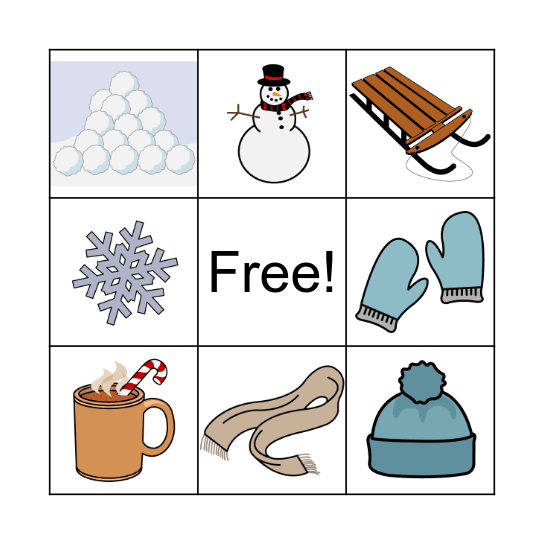 WINTER FUN Bingo Card