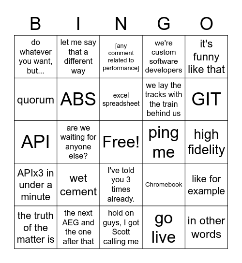 Z-Bingo Card
