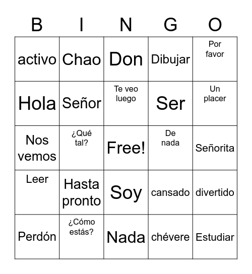 Thomas G Bingo Card