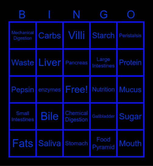 Tyson Bingo Card