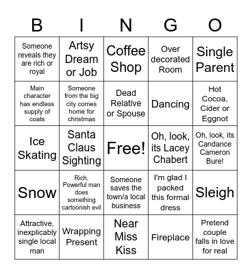 Christmas Movie Bingo Card Bingo Card