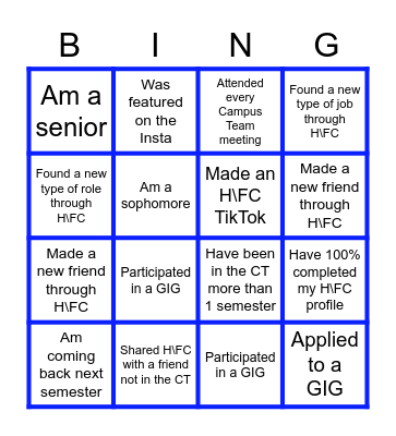 H\FC Campus Team Bingo! Bingo Card