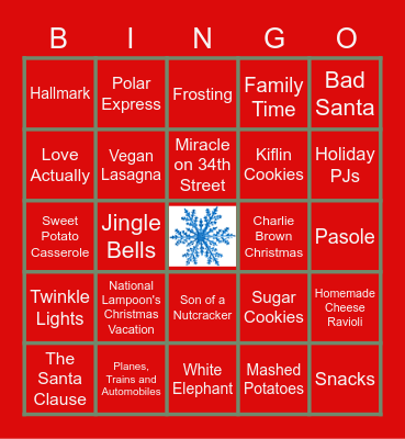 Holiday Bingo Card