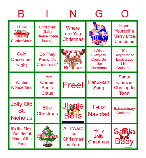 Holiday Singo! Bingo Card