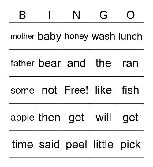 BINGO Card