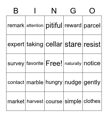 Bingo Card