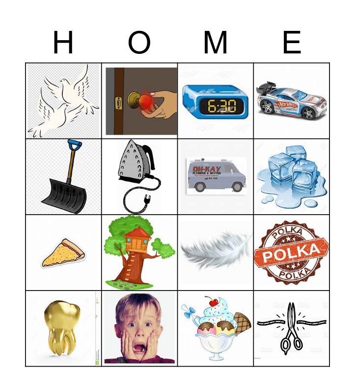 Home Alone 1 Bingo Card
