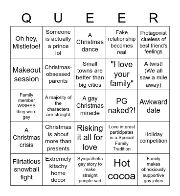"Single All the Way" Trope Bingo Card