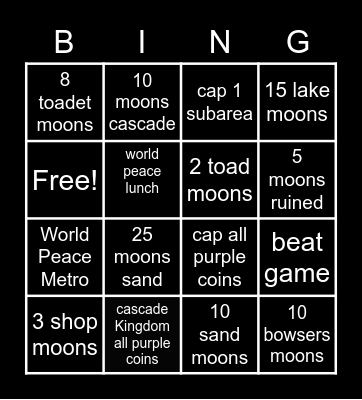 Bingo 1 SMO Bingo Card