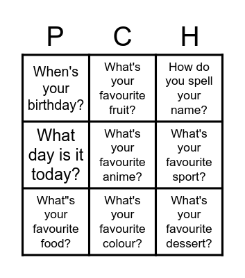 6LEA5E COME HERE Bingo Card