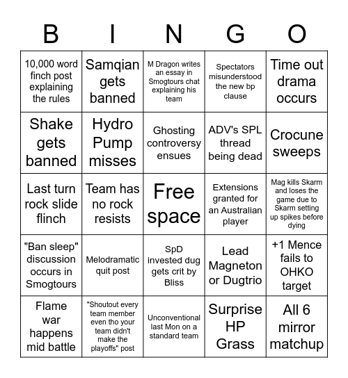 ADV Community Bingo Card