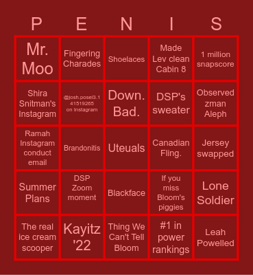 Updated Ute Updated 7 Updated Rash Updated Updated Bingo Card