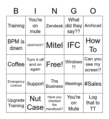Tech Huddle Bingo Card
